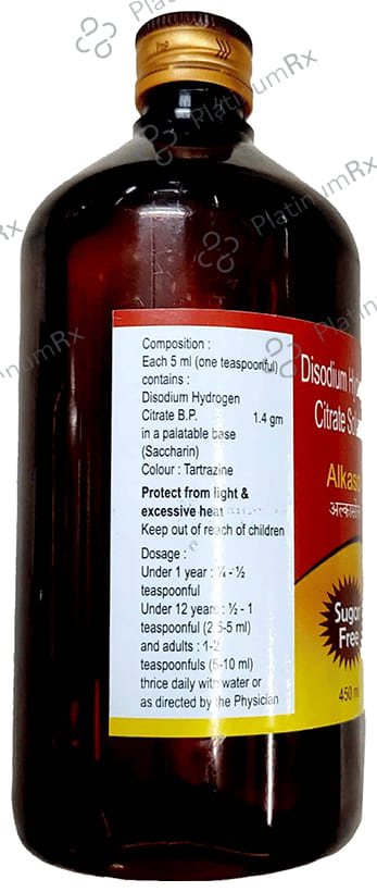 Alkasol 1.4gm Oral Solution Sugar Free 450ml