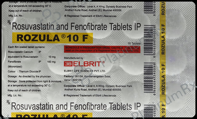 Rozula F 160/10mg Tablet 15s