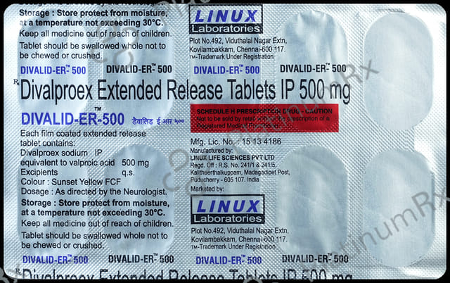 Divalid 500mg Tablet ER
