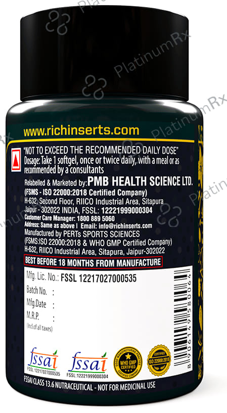 Rich Inserts Omega 3 Softgel Capsule 60s