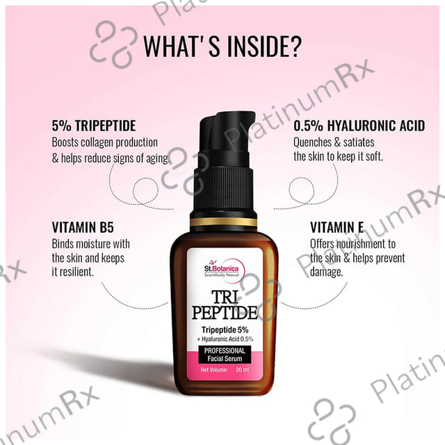 St.Botanica Tri Peptide 5% + Hyaluronic Acid 0.5% Professional Facial Serum