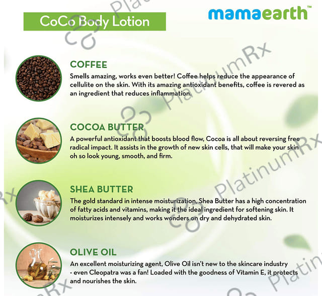 Mamaearth Coco Body Lotion for All Skin Types - Mineral Oil & Silicone-Free