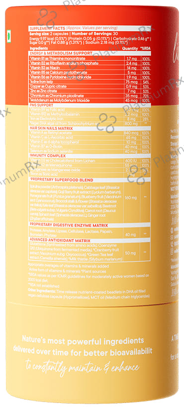 Wellbeing Nutrition Slow Multi for Her with Astaxanthin Cranberry Vegan Omega Oil Capsule 60s