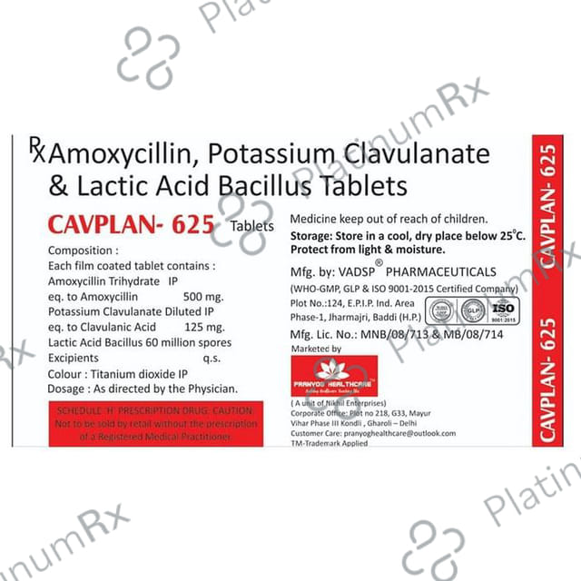 Cavplan 625mg Tablet 10s