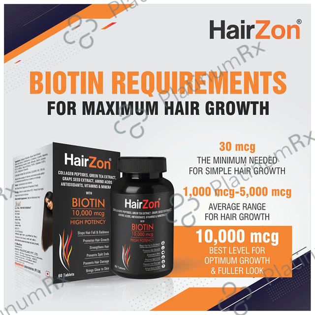 HairZon Biotin 10000mcg Tablet