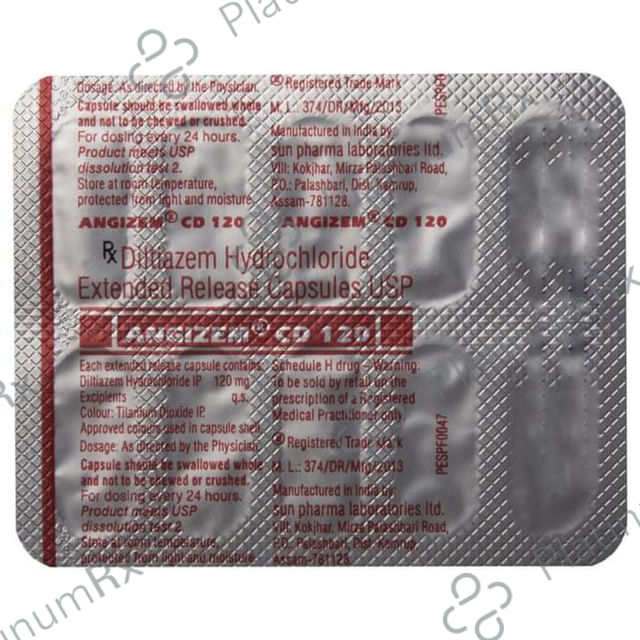 Angizem CD 120mg Capsule 10s