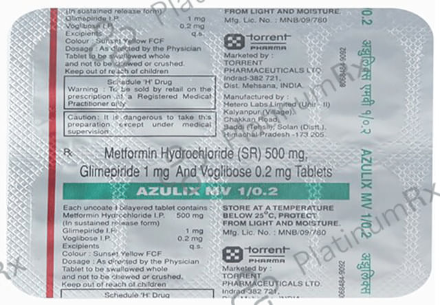 Azulix MV 1/500/0.2mg Tablet SR 10s