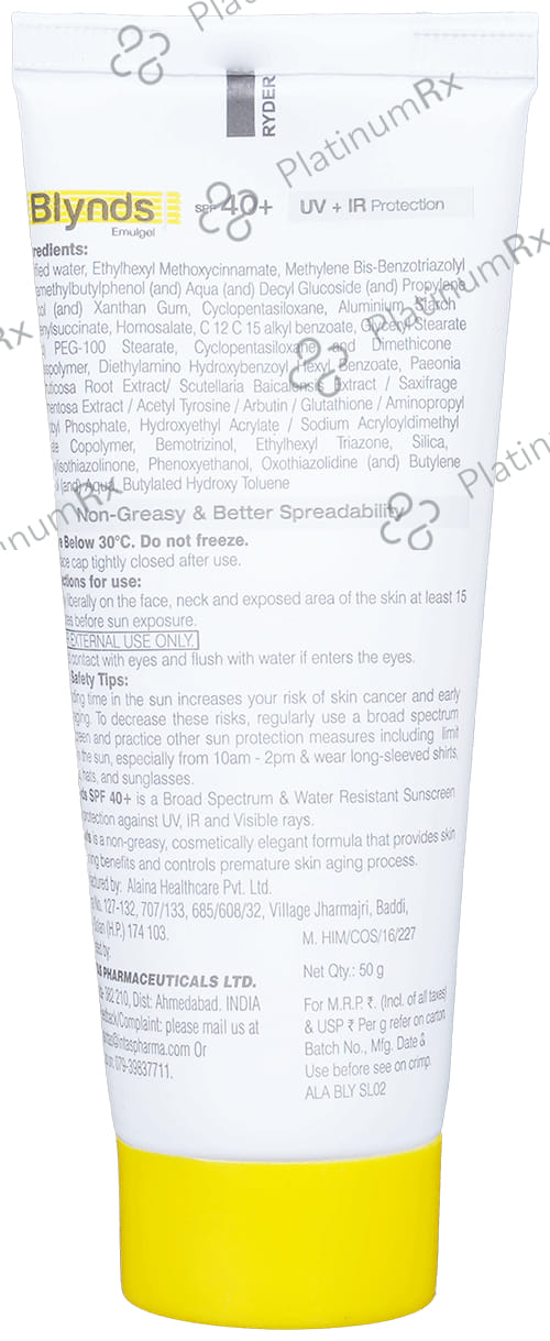 Blynds SPF 40+ Emulgel 50gm