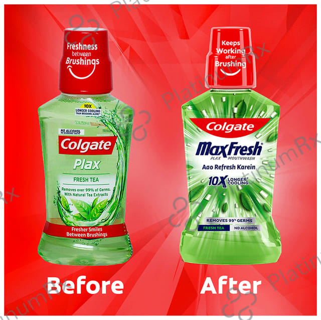 Colgate Fresh Tea MaxFresh Plax Antibacterial Mouth Wash 500 ml