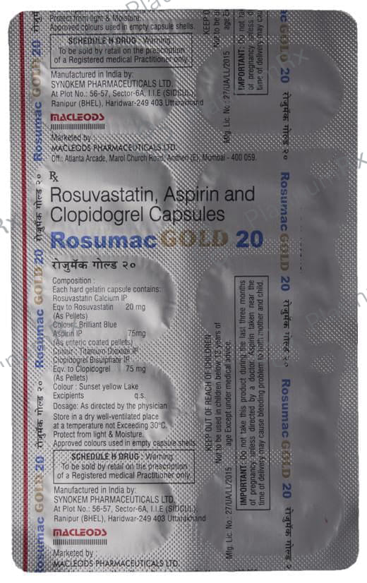 Rosumac Gold 75/20/75mg Capsule 10s