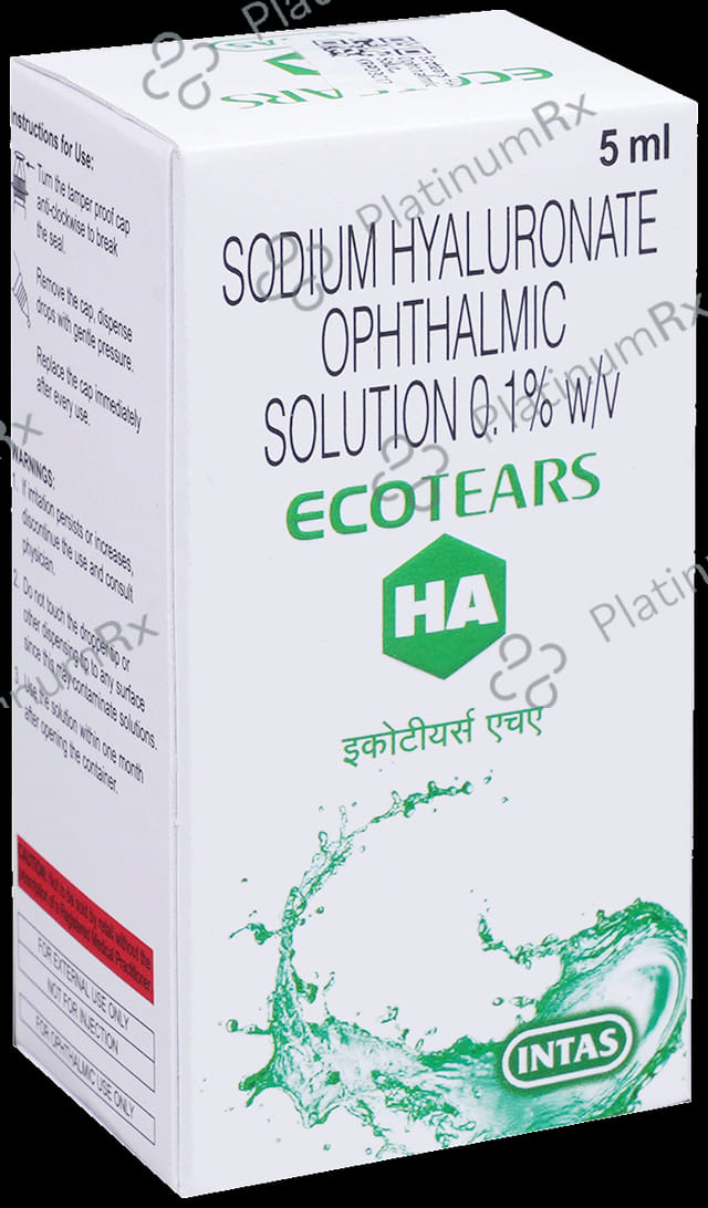 Ecotears HA 0.1% Ophthalmic Solution 5ml