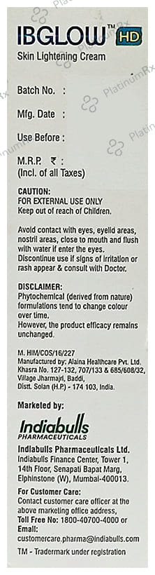 IBGlow HD Skin Lightening Cream 15gm