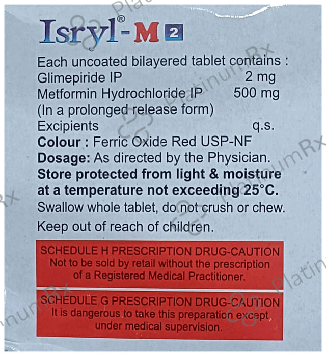 Isryl M2 2/500mg Tablet SR 15s