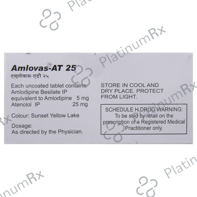 Amlovas AT 5/25mg Tablet 15s