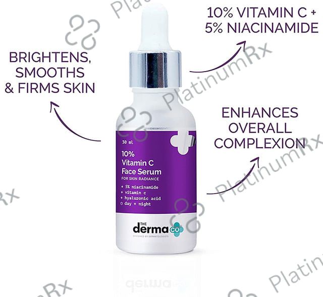 The Derma Co 10% Vitamin C Face Serum with Niacinamide - For Skin Radiance 30 ml