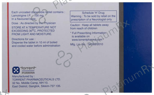 Lamitor 100mg Tablet DT 15s