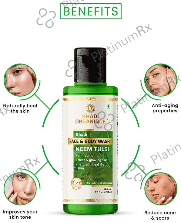 Khadi Organique Face & Body Wash Neem Tulsi