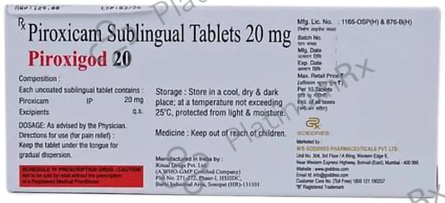 Piroxigod 20mg Tablet 10s