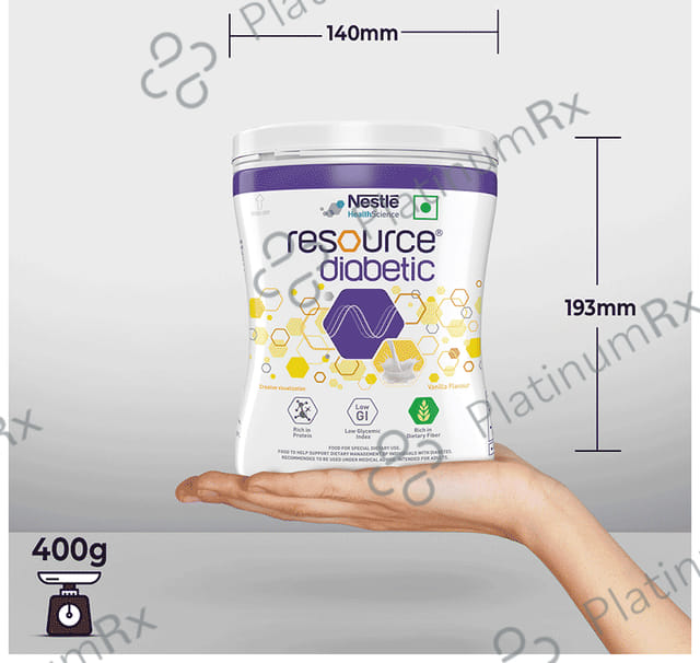 Nestle Resource Diabetic Supplement With Protein, Fibre & Low GI - Flavour Vanilla Powder 400 Powder