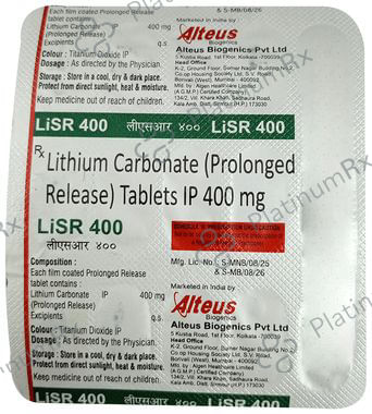 Lisr 400mg Tablet SR 15s