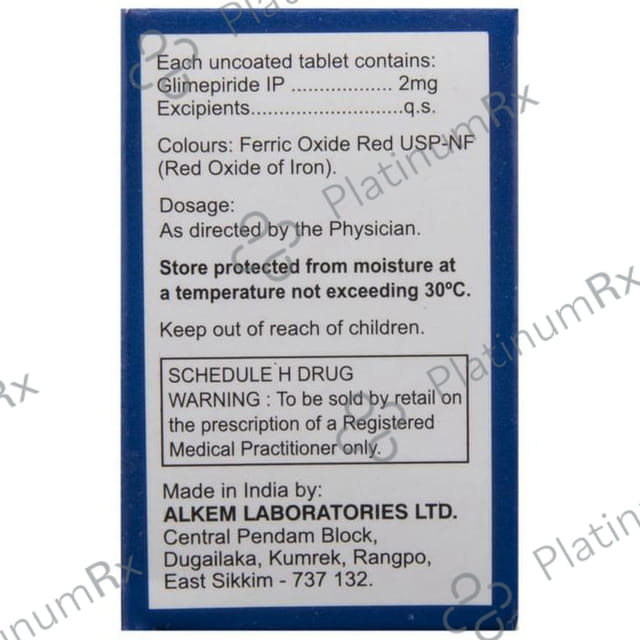 Glucoryl 2mg Tablet 10s