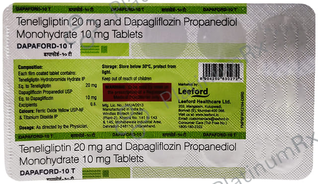 Dapaford 10/20mg T Tablet 15s
