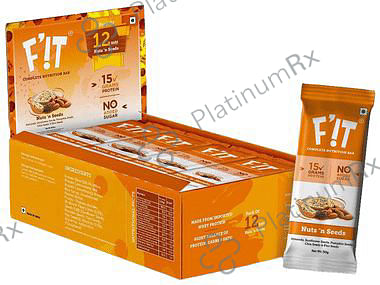 F'it Complete Nutrition Bar (50gm Each) Nut 'N Seeds 12 Bar