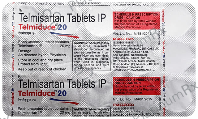 Telmiduce 20mg Tablet 15s
