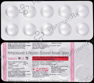 Gabafix M 75mg/1500mcg Tablet SR 10s