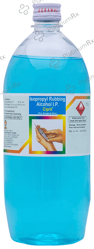 Ciprit Isopropyl Rubbing Alcohol Liquid 1Ltr