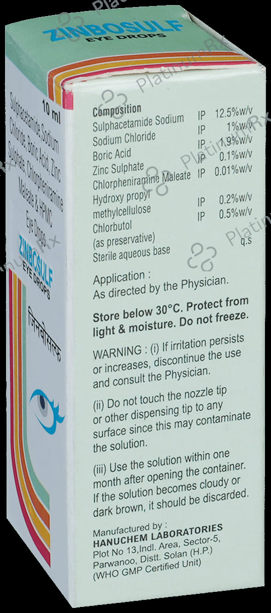 Zinbosulf Eye Drops 10ml