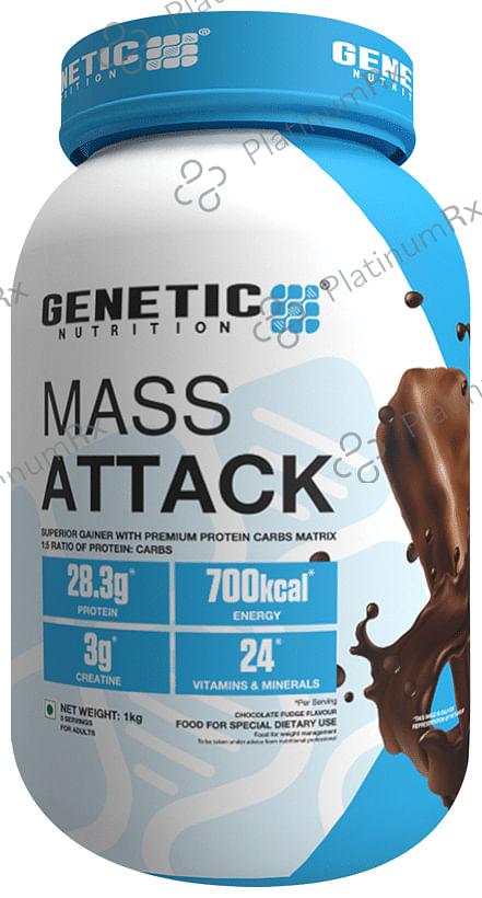 Genetic Nutrition Mass Attack Protein Powder Chocolate Fudge