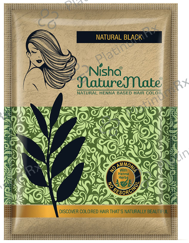 Nisha Nature Mate Hair Color (10gm Each) Natural Black