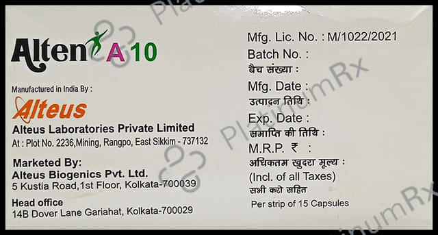 Alten A 10/75mg Capsule 15s