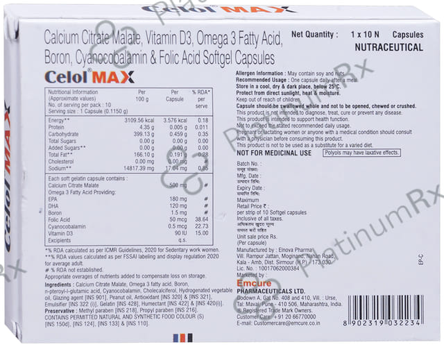 Celol Max Capsule 10s