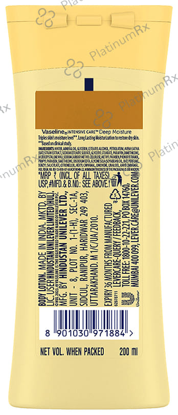 Vaseline Intensive Body Care Deep Moisture Lotion 200ml
