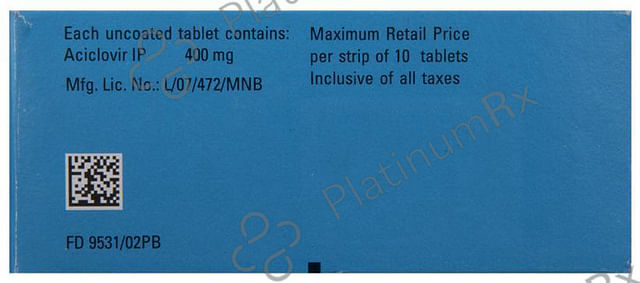 Zovirax 400mg Tablet 10s