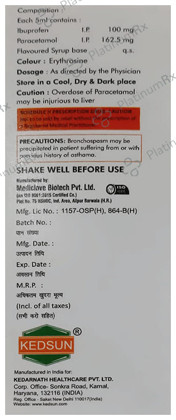 Paraked-Plus Oral Suspension