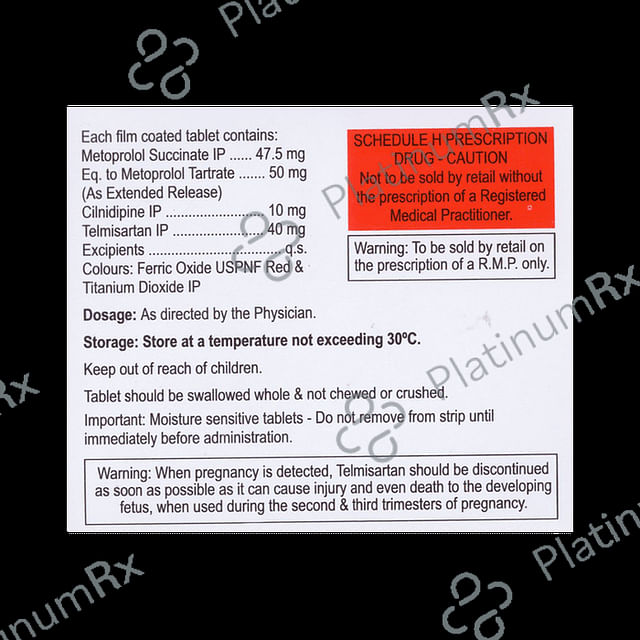 Cilacar TM 10/50/40mg Tablet ER 10s