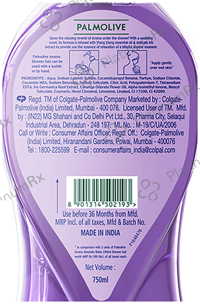 Palmolive Aroma Absolute Relax Bodywash Shower Gel 750 Body Wash