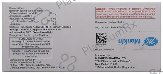 Olmetime AMH 5/12.5/20mg Tablet 10s