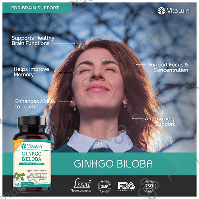 Vitawin Ginkgo Biloba 500mg Vegetarian Capsule