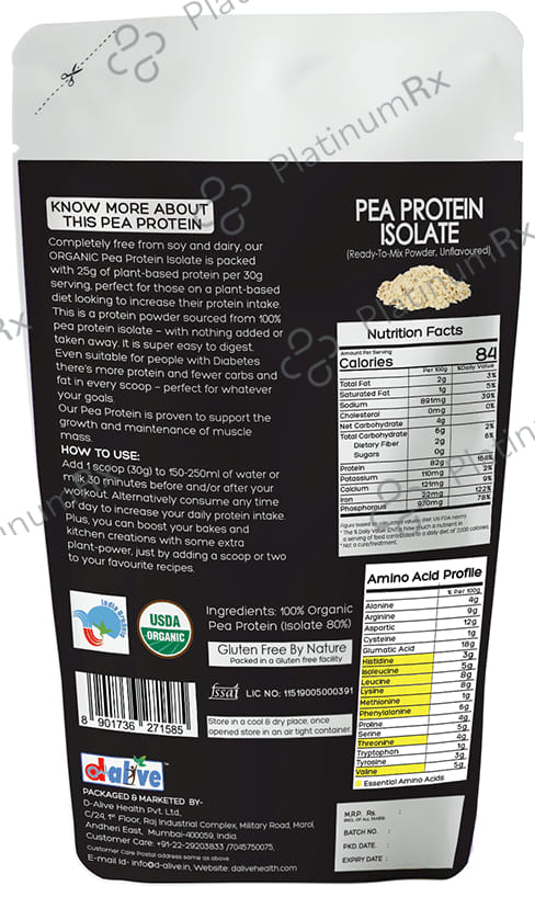 Honestly Organic Pea Protein Isolate