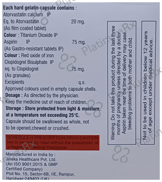 Atodam Gold 20/75/75mg Capsule 10s