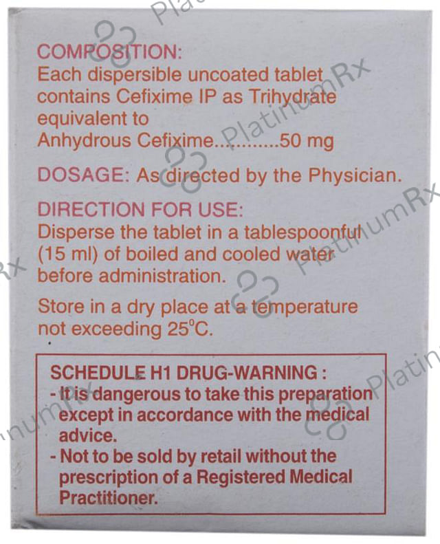 Zifi 50mg DT Tablet 10s