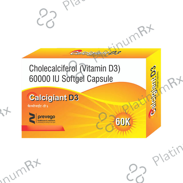 Calcigiant D3 60K Softgel Capsule 4s