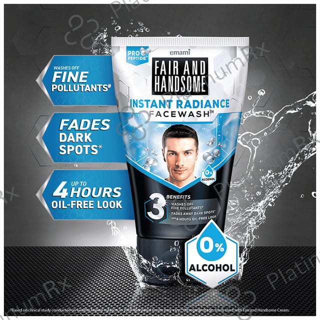 Emami Fair and Handsome Instant Radiance Face Wash 100 gm
