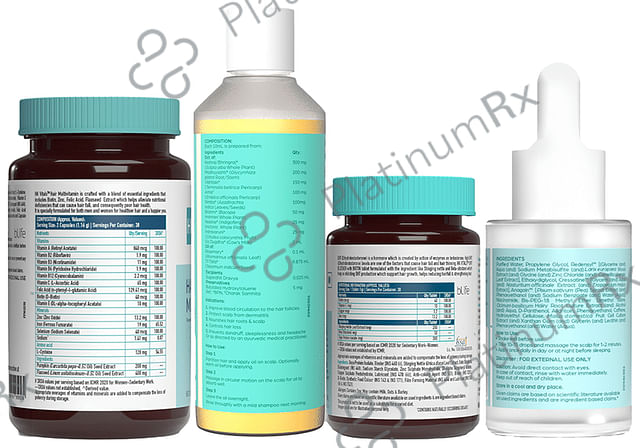 HealthKart HeathKart HK Vitals Hairfall Solution Kit Stage 2 - Hair Multivitamin, Hair Growth+ Serum, DHT Blocker with Biotin & Hair Oil