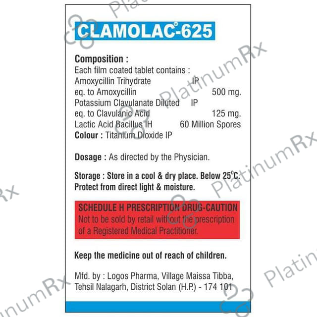 Clamolac 625 Tablet