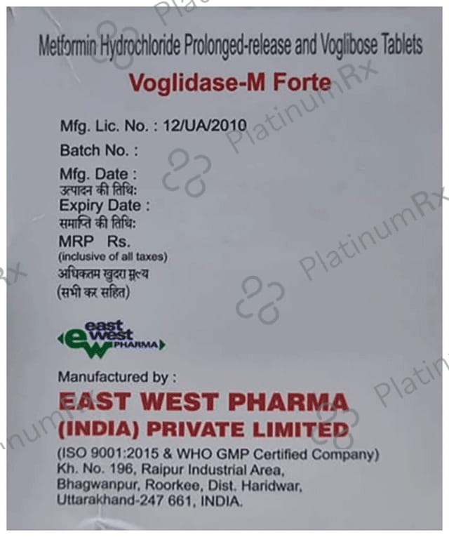 Voglidase M Forte 500/0.3mg Tablet SR 10s
